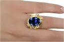 14K Yellow gold Sapphire Ring Vintage vrc100y